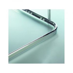 Spirella - Barre tringle pour rideau de douche d'angle à fixer en Alu surprise 90x90cm Finition Brillante