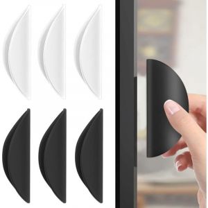 6 PCS Poign&eacute;es de Tiroir Poignet de Porte Cuisine Coquille Poign&eacute;e Bouton en Forme de Coquille Poign&eacute;es de Porte Coulissantes Adh&eacute;sives Poignet de