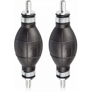 8mm Pompe &agrave; Main Essence en Caoutchouc - Poire d'Amor&ccedil;age Carburant pour Voitures, Motos et Bateaux (Noir) - Pompe Manuelle de Transfert
