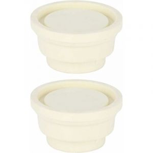 Tampon D'échelle De Piscine 2 Pièces Embouts D'échelle pour Piscine Creusée Ensemble De Pare-Chocs en Caoutchouc Blanc pour Échelles De Piscine,