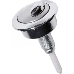 Bouton poussoir double pour chasse d'eau WC Bouton poussoir de r&eacute;servoir de toilette &agrave; double chasse Chrom&eacute; CF1003CP Compatible avec Siamp Twyford