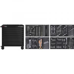 Kraftwerk - bt line Servante d'atelier BT900 7 tiroirs noir, 211 pcs.