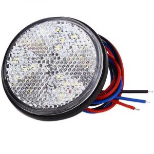 Feux de Remorque LED, 12V Feu Arriere pour Remorque 2PCS remorque Voiture Feu de Freinage R&eacute;flecteur Rond LED Feu de Gabarit LED pour Camion de Moto