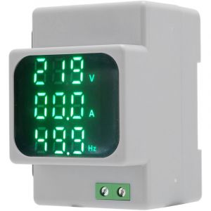 Compteur d'&eacute;nergie multifonction &agrave; affichage num&eacute;rique, testeur de tension, d'amp&egrave;re et de fr&eacute;quence mont&eacute; sur Rail DIN, AC50-500V 0-120A 10-99.9Hz