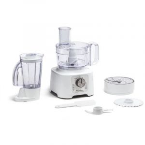 Moulinex FP5441 robot de cuisine 800 W 2,2 L Blanc, Argent, Gris