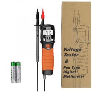 Multimètre à stylo, Testeur de tension AC / DC 600V, Contrôleur de résistance 20MΩ Ohm, Testeur de continuité électrique avec son audible, Test de
