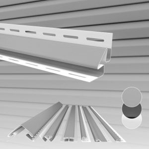 Hexim - Bardage Anthracite Gris Blanc, Revêtement de Façade, pvc-u, Protection Visuelle, Résistant aux uv: Gris, Angle intérieur