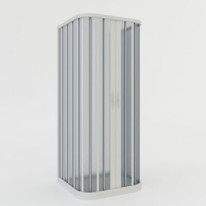 Idralite - Cabine parois de douche pliante 3 côtés en pvc réductible h 185 mod. Narciso avec ouverture Centrale 70x90x70 cm