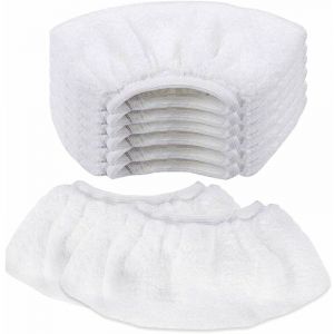 8 PCS Nettoyage &agrave; la Vapeur en Microfibre Lingette Balai Vapeur karcher Bonnette Microfibre Chiffon pour Buse &agrave; Main Universel Serpilli&egrave;re