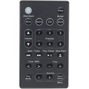 T&eacute;l&eacute;commande de remplacement universelle Bose pour syst&egrave;me radio Bose Sound Touch Wave Music (g&eacute;n&eacute;rations 1, 2, 3 et 4) (piles non incluses) (noir)