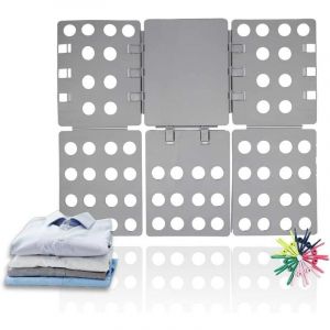 Planche à Plier Le Linge Pli Linge 56 x 68 cm Planche à Plier vêtements Planche À Plier Les T-Shirts Robes Pantalons Serviettes V7031A (Gris)