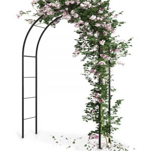Pergola de jardin en m&eacute;tal pour rosiers, fleurs, lierre, plantes grimpantes et plantes grimpantes