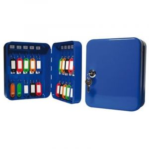 Armoire 20 cl&eacute;s fermeture &agrave; cl&eacute; couleur - bleu