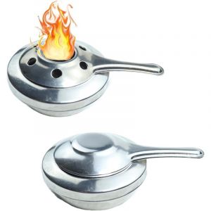Lot de 2 r&eacute;chauds &agrave; fondue &agrave; alcool, r&eacute;chauds &agrave; alcool, r&eacute;cipients &agrave; p&acirc;te combustible, chauffe-plats pour fondue ou four, camping, caf&eacute;, boissons