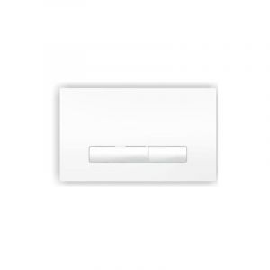 OLI - Plaque de commande Glam double débit blanche en abs - Regiplast