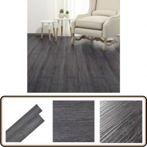 Vidaxl - Dalles de plancher pvc autoadh&eacute;sif 5,21 m&sup2; 2 mm noir et blanc - Parquet Pvc - Carrelage Imitation Bois - Dallettes De Sol - Planchers