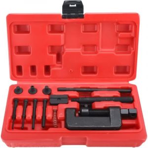 13 pi&egrave;ces Coupe cha&icirc;ne et riveteuse pour moto,Kit de r&eacute;paration pour Moto,Ensemble d'entra&icirc;nement &agrave; came,Recharge cha&icirc;ne et Riveteuse pour Moto et