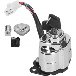 Kit de verrouillage de couvercle de r&eacute;servoir de carburant pour casque d'allumage avec 2 cl&eacute;s pour Honda Shadow VT600 VT400 VT750