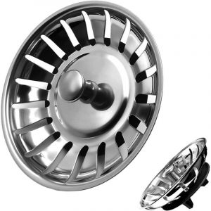 1 Pi&egrave;ce Panier pour Bonde d'&Eacute;vier de Cuisine Compatible avec IKEA ATLANT DOMSJ&Ouml;, Bouchon Evier Cuisine 80 MM, Filtre Evier Cuisine