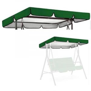 1 piece Toit de Rechange pour Balancelle de Jardin Anti-UV, 24918518cm Toit Balancelle en Tissu Polyester Imperm&eacute;able,Vert