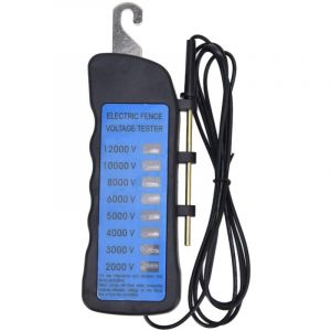 Testeur De Tension, Testeur Cloture Electrique 12KV 2000 à 12000V 8 Indicateurs Néon, Testeur De Tension De Clôture Électrique Étanche Pour Fermes