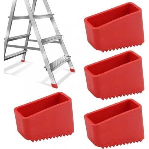 Alovez - 4 Pièces Couvre-Pieds D'Échelle en Caoutchouc, Embout Escabeau 50x20mm, Pied Escabeau, Pieds D'échelle de Rechange en Caoutchouc Universels