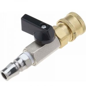 1pc Raccord rapide pour air comprim&eacute;, vanne &agrave; boisseau sph&eacute;rique pneumatique, vanne de dosage, vanne d'arr&ecirc;t 1/4" avec raccord filet&eacute; m&acirc;le 1/4" et