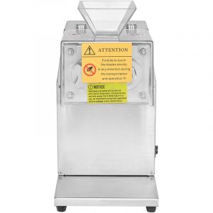 Mophorn Trancheuse à viande professionnelle 850 W, 250 kg/h, acier inoxydable, épaisseur 5 mm, lames amovibles, pour cuisine, restaurant et