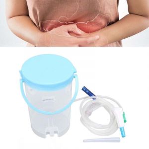 Seau &agrave; lavement au caf&eacute;, kit de lavement domestique portable de 1 200 ml pour soulager la constipation