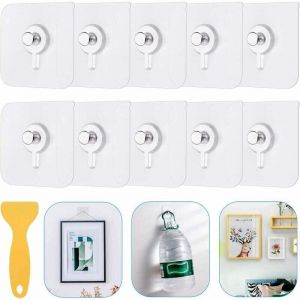 Rosemary - Lot de 25 Adhesif Accroche Tableau Sans Percer, Transparent Attache Cadre Adhésif pour Accroche Cadres Photo, Miroir, Art Mural, Lumières