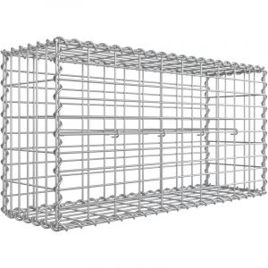 [JAMAIS UTILISÉ] Gabion pour Pierre, 100 x 50 x 30cm, cloture gabion, Argent, Cage en Métal, Panier à Pierre, Décoration de Jardin