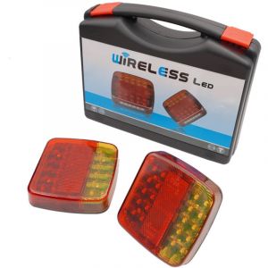 TONYSA Feu de remorque magnétique à LED sans fil, signal stable 2,4 GHz, portée jusqu'à 30 mètres, kit d'éclairage portable rechargeable USB-C, feu