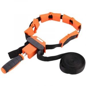 Presse à cadre, Cadre de serrage de ceinture de reliure en nylon, Sangle de Serrage réglable à 4 mâchoires, Outil de travail du bois Polygones Angle