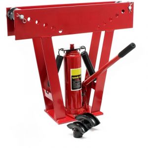 Wiltec cintreuse hydraulique pour tubes 8 t, appareil de cintrage avec 4 matrices &Oslash; 21,3&ndash;40 mm, livr&eacute;e avec matrices
