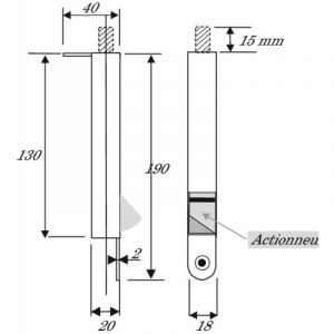 Paire de verrous automatiques à mortaiser type 9931N vam pour vantail semi fixe Vachette