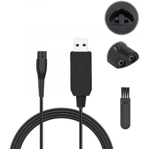 C&acirc;ble de chargeur 12 V pour rasoir &eacute;lectrique Braun s&eacute;ries 5, 7, 9 et 3, adaptateur de charge de remplacement, cordon d'alimentation compatible avec