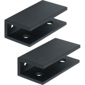 2 Pi&egrave;ces de Pinces &agrave; Verre, Support de Verre R&eacute;glable, Finition Peinture, Pince de Support de Verre, Pratique Pince Verre, Adapt&eacute; au Verre du Salon,