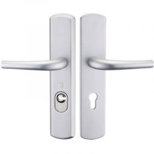 Poign&eacute;e Blind&eacute;e SALOME Anti-Effraction double bequille-Argent