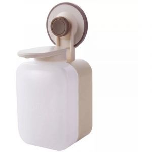 Distributeur de Savon Mural Ventouse Pratique et &eacute;l&eacute;gant pour Maison, H&ocirc;tel, Restaurant Installation Facile sans Per&ccedil;age pour Salle de Bain et Cuisine