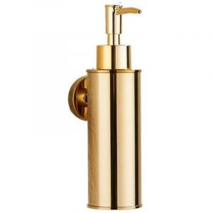 Distributeur de savon mural dor&eacute; en acier inoxydable 304 pour gel douche d'h&ocirc;tel, presse &agrave; savon pour les mains, distributeur de savon mural