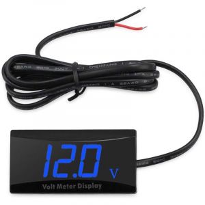 Ahlsen Car DC 12V voltm&egrave;tre num&eacute;rique LED Voltm&egrave;tre &eacute;tanche r&eacute;sistant aux chocs DC 12V Voltm&egrave;tre Voltm&egrave;tre pour jauge de tension moto et en voiture