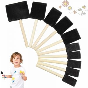 Pack de 10 Brosse éponge Peinture éponge écouvillon Brosse En Mousse Enfants Brosse En Mousse pour Arts Artisanat Peinture à L'aquarelle Art
