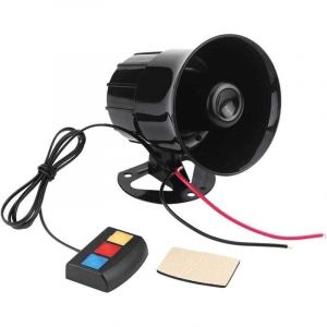 Sirene Pour Moto,Sirène de moto électrique klaxon, 12 V 30 W voiture universelle alarme de moto avertissement sirène klaxon 3 son haut-parleur fort 3