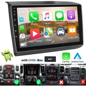 Autoradio Android 15 64Go pour Fiat Ducato / Citroën Jumper / Peugeot Boxer - DAB+ en Option, GPS Intégré - 2+64G DAB+