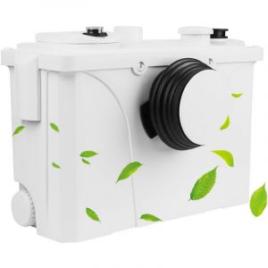 Jiubiaz Syst&egrave;me de relevage avec broyeur 700 W - Pompe &agrave; mati&egrave;res f&eacute;cales pour WC, douche et lavabo - D&eacute;bit de 190 l/min, moteur silencieux,