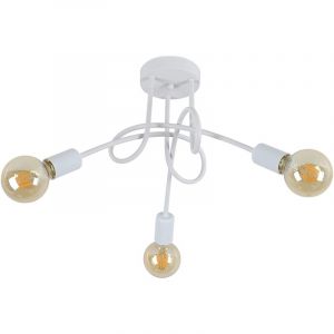 Goeco - Plafonnier Moderne, Luminaire Plafonnier E27 Industrielle en Fer Forg&eacute;, 3 Lampes de Suspension Salon Cuisine Salle &agrave; Manger, Diam&egrave;tre 55cm