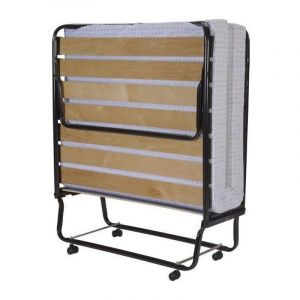 Sedac - Lit dappoint pliant 17 lattes 90x190cm + Matelas mousse 10 cm