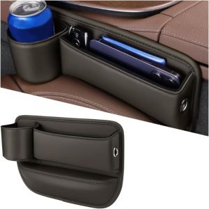 Bo&icirc;te Rangement Pour Si&egrave;ge De Voiture, Auto Seat Gap Organisateur, Bo&icirc;te De Rangement En Cuir PU Pour Si&egrave;ge D'auto, Multifonctionnel Stockage D'&eacute;cart