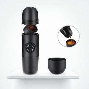 Memkey - Cafetière portative, cafetière manuelle de 70 ml, mini cafetière à café moulu, portable, machine à expresso Cafetière manuelle, pour campar