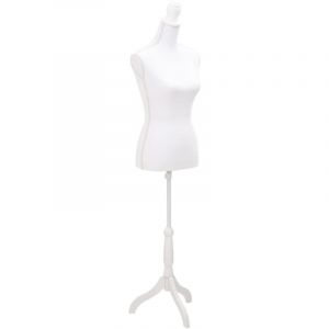 Buste de présentation Femme Buste Mannequin de Couture Blanc 28758